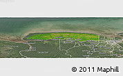 Satellite Panoramic Map of Wayambo Weg, semi-desaturated