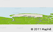 Shaded Relief Panoramic Map of Wayambo Weg, physical outside