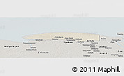 Shaded Relief Panoramic Map of Wayambo Weg, semi-desaturated