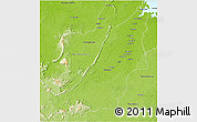 Physical 3D Map of Boven Suriname