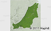 Satellite 3D Map of Boven Suriname, lighten