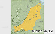 Savanna Style 3D Map of Boven Suriname