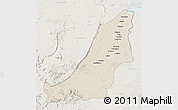 Shaded Relief 3D Map of Boven Suriname, lighten