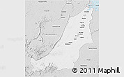 Silver Style 3D Map of Boven Suriname