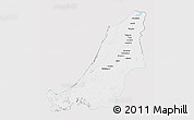 Silver Style 3D Map of Boven Suriname, single color outside
