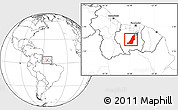Blank Location Map of Boven Suriname, within the entire country