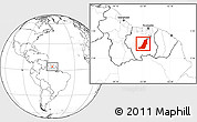 Blank Location Map of Boven Suriname