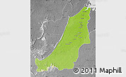 Physical Map of Boven Suriname, desaturated