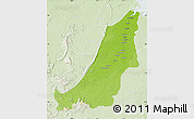 Physical Map of Boven Suriname, lighten