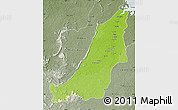 Physical Map of Boven Suriname, semi-desaturated