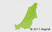 Physical Map of Boven Suriname, single color outside