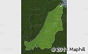 Satellite Map of Boven Suriname, darken