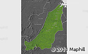 Satellite Map of Boven Suriname, desaturated
