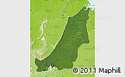 Satellite Map of Boven Suriname, physical outside