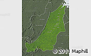 Satellite Map of Boven Suriname, semi-desaturated