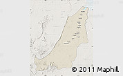 Shaded Relief Map of Boven Suriname, lighten