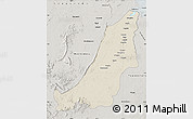 Shaded Relief Map of Boven Suriname, semi-desaturated