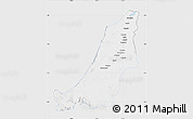 Silver Style Map of Boven Suriname, single color outside