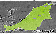 Physical Panoramic Map of Boven Suriname, darken, desaturated
