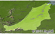 Physical Panoramic Map of Boven Suriname, darken