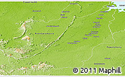Physical Panoramic Map of Boven Suriname