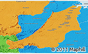 Political Panoramic Map of Boven Suriname