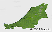 Satellite Panoramic Map of Boven Suriname, single color outside