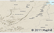 Shaded Relief Panoramic Map of Boven Suriname