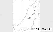 Blank Simple Map of Boven Suriname, cropped outside