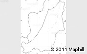 Blank Simple Map of Boven Suriname, no labels