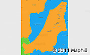 Political Simple Map of Boven Suriname