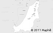 Silver Style Simple Map of Boven Suriname