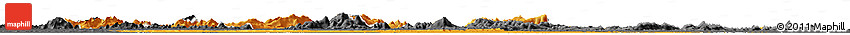 Political Horizon Map of Coppename, darken, desaturated