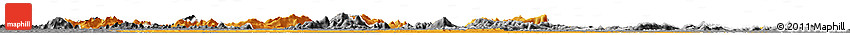Political Horizon Map of Coppename, desaturated