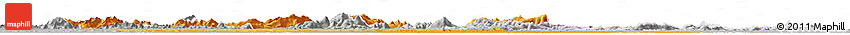 Political Horizon Map of Coppename, lighten, desaturated