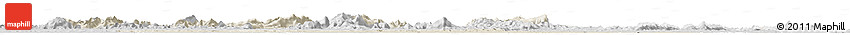 Shaded Relief Horizon Map of Coppename, desaturated