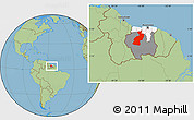 Savanna Style Location Map of Coppename, highlighted country, highlighted parent region, within the entire country