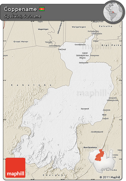 Classic Style Map of Coppename