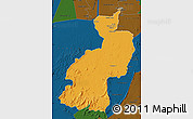Political Map of Coppename, darken