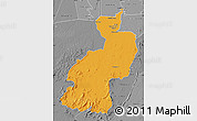 Political Map of Coppename, desaturated