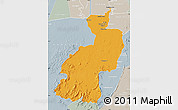 Political Map of Coppename, lighten, semi-desaturated