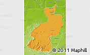 Political Map of Coppename, physical outside