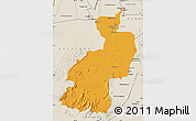 Political Map of Coppename, shaded relief outside