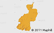 Political Map of Coppename, single color outside