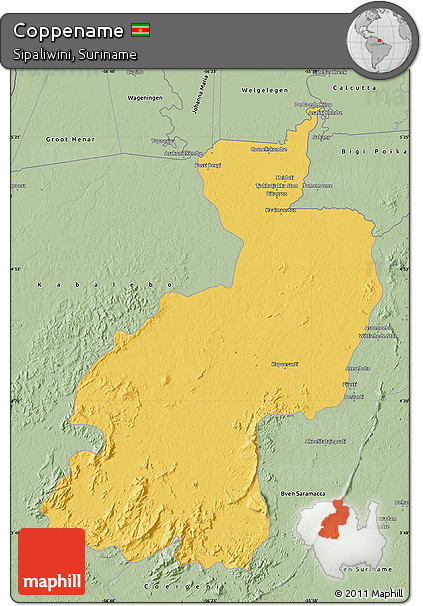Savanna Style Map of Coppename