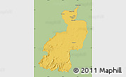 Savanna Style Map of Coppename, single color outside
