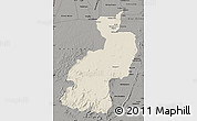 Shaded Relief Map of Coppename, darken, semi-desaturated