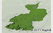 Satellite Panoramic Map of Coppename, lighten