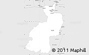 Silver Style Simple Map of Coppename