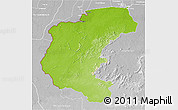 Physical 3D Map of Kabalebo, lighten, desaturated